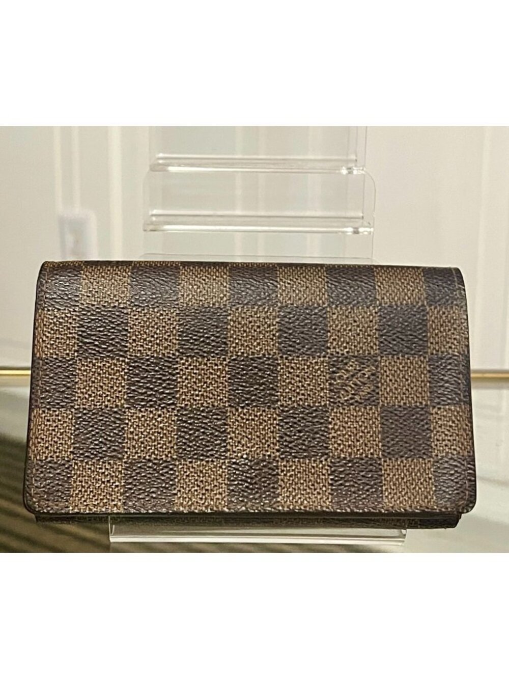 Louis Vuitton Damier Ebene Compact Wallet - Vintage Canvas Bifold
